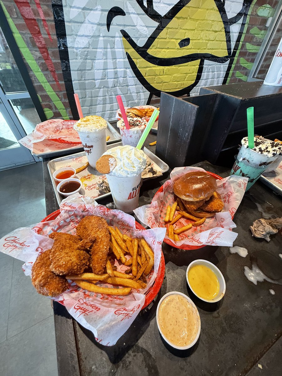 Uh oh... looks like someone went all in on #Flavortown 🔥🍟 #FlavorExplosion #BossOfSauce #GuyFieri 

Explore our menu here: chickenguy.com/menu/