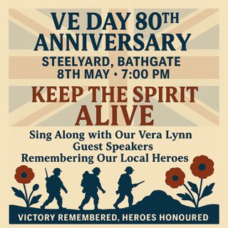 The Ancre Somme Association ( Scotland) Forces Charity ( of which I’m proud to Chair) in conjunction with Bathgate Community Council are hosting this event to salute the Greatest Generation .Come and join us .