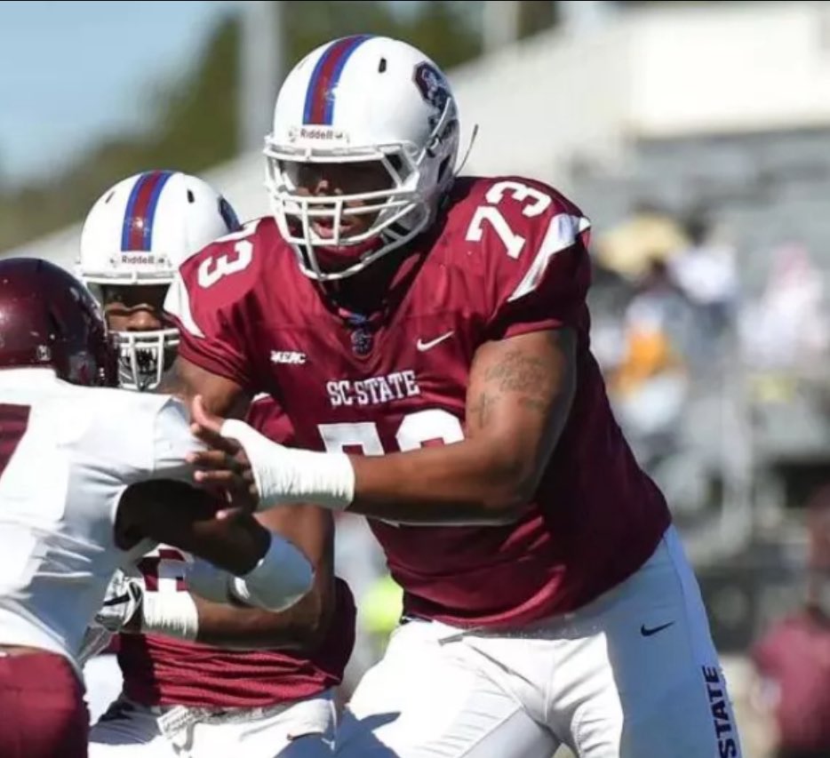 After a great conversation with <a href="/Coach_Poke/">Markus Lawrence</a> I am blessed to receive an offer from <a href="/SCState_Fb/">South Carolina State Football</a>