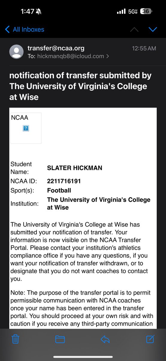 After a tough decision, I will be entering the transfer portal with 3 years of eligibility remaining. Thank You to everyone at UVA Wise for a great two years as well. But I am ready for whatever the future may bring!