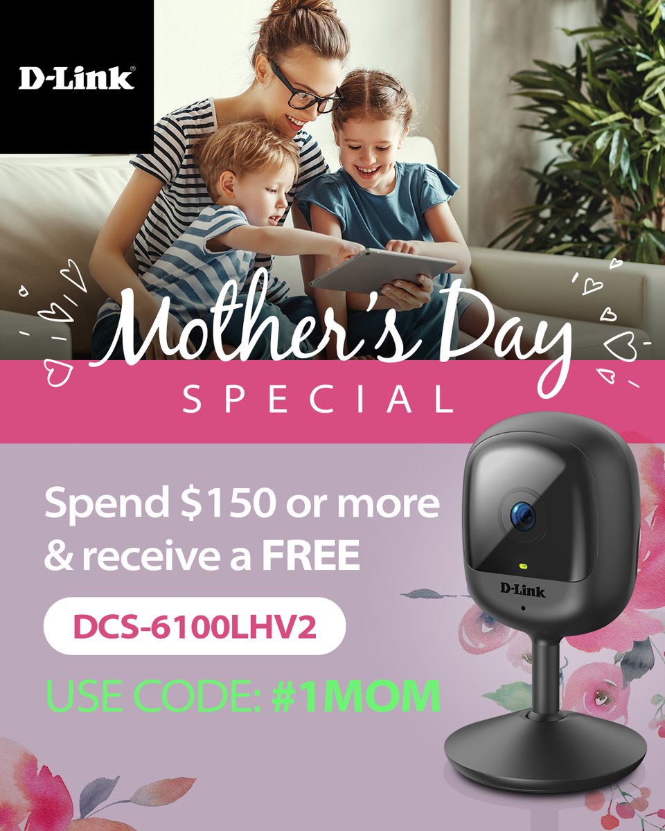 D-Link USA (@dlink) on Twitter photo Upgrade your network & get this Pro Series compact Full HD Wi-Fi Camera FREE!  Loaded with features Mom will appreciate like, Sound & Motion Detection, 2-Way Audio, Night Vision & more, perfect for Mother’s day gift giving. bit.ly/44UR86N #MothersDay2025 #mothersdaygift Upgrade your network & get this Pro Series compact Full HD Wi-Fi Camera FREE!  Loaded with features Mom will appreciate like, Sound & Motion Detection, 2-Way Audio, Night Vision & more, perfect for Mother’s day gift giving. bit.ly/44UR86N #MothersDay2025 #mothersdaygift