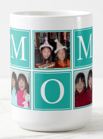 5 Photo Heartfelt Turquoise Collage MOM Mug zazzle.com/z/tg5sdqez via <a href="/zazzle/">Zazzle Inc.</a> 
IT'S NOT TOO LATE TO ORDER FOR MOTHER'S DAY!  #mothersday #mom #turquoise #fivephotos #5photo #childrensphotos #petphotos #modern #photocollage #MOM #zazzlemade #zazzlestore #zazzledesigner