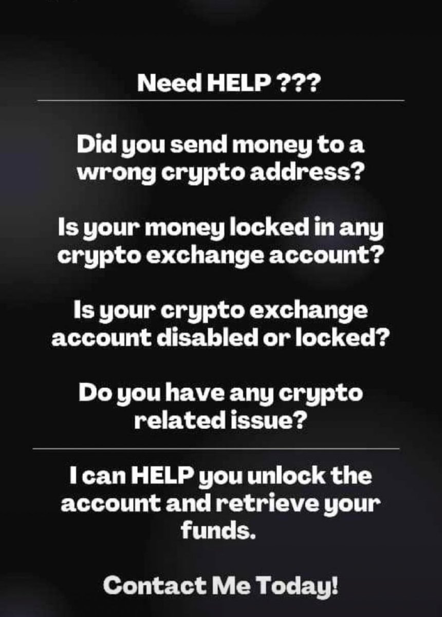 Experiencing challenges like trouble withdrawing money, frozen funds or cryptocurrencies, or password issues? Don't hesitate to reach out  right away for assistance. Also get back 
Gas Fees #Tidexcoin #latokenex #Nicheswap #Lubovuniverse #SDX108 #stellaverse #bittrex #Binance