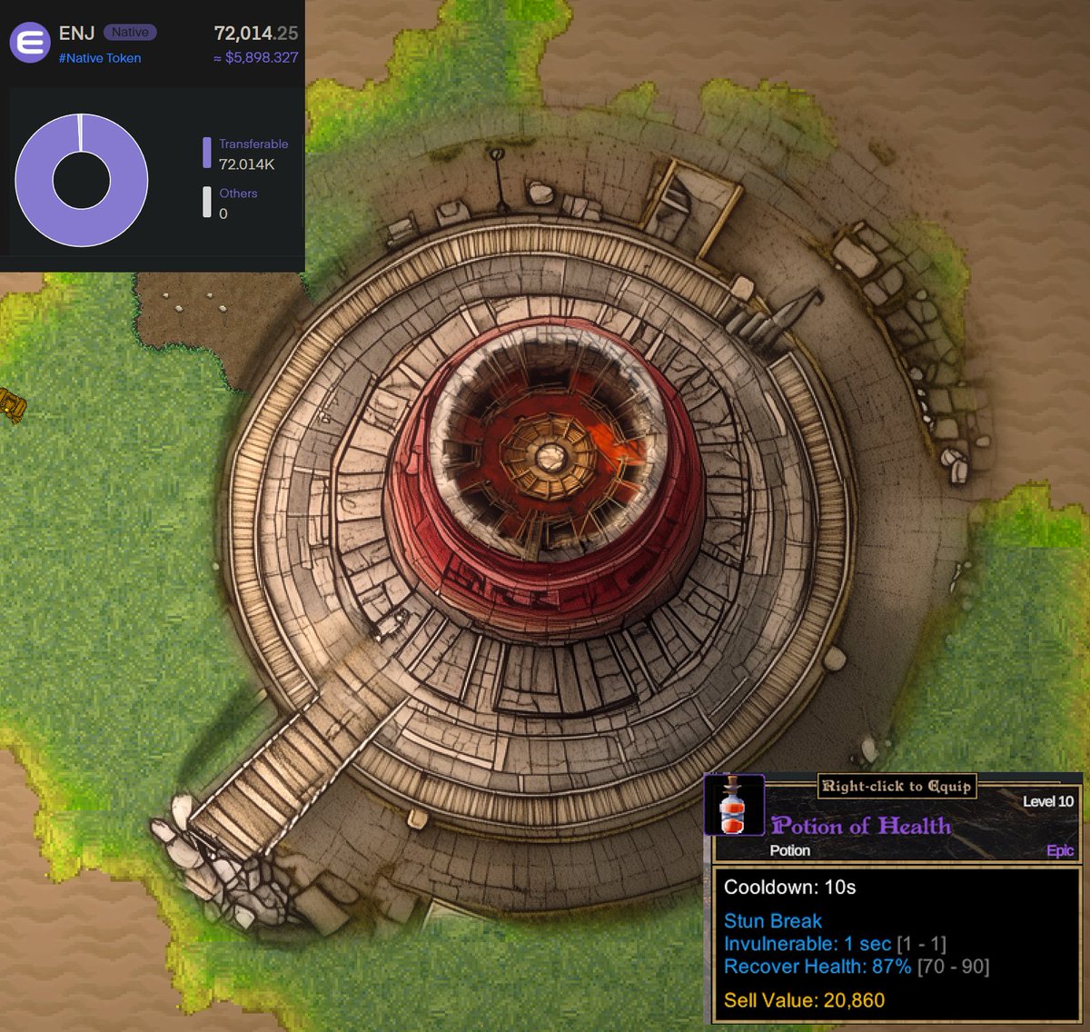 Congrats to the Etherborn for completing the Construction phase of the light house project 🎉! 1.5K ENJ has been added to the community wallet, and it now sits at over 72K!

Also check out a little leak for what is coming next...