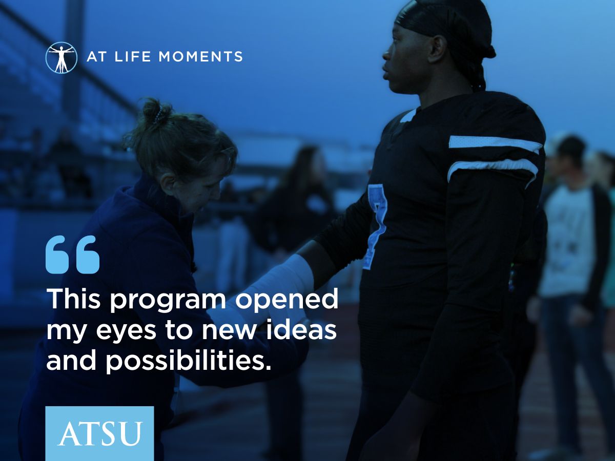 ATSU’s DAT program is designed to make an immediate impact—both for students and the patients they serve.

"I use pieces from the education track in educating my patients, as well as strengthening my role as a preceptor." — Jennifer H., DAT student

atsudat.com/Jennifer-H