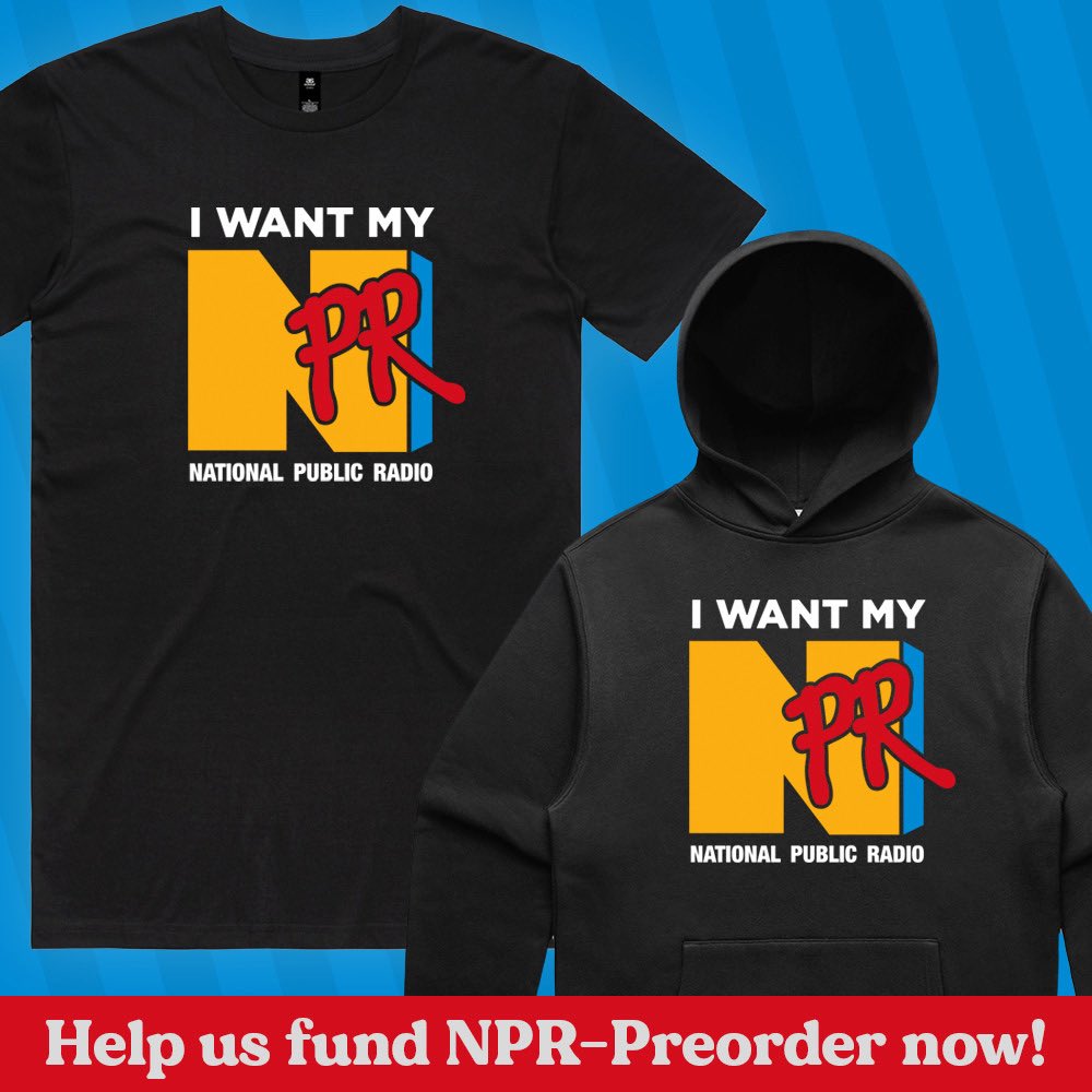 I’m extending the “I Want My NPR” preorder until May 4th because of Trump’s executive order on Friday… and I can’t order shirts til Monday morning anyway. 🤷‍♀️ Tell your friends “I Want My NPR”!
#npr #pbs