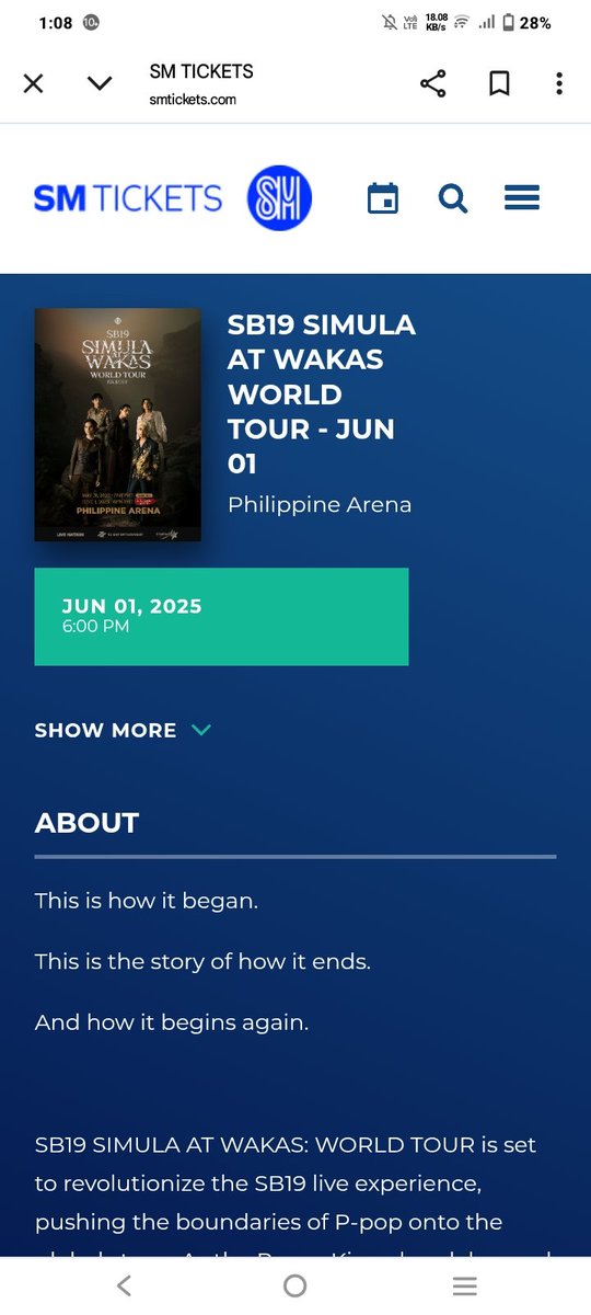 AKI AURUM (@atinasuson) on Twitter photo Ticket available for simuma at wakas D2 4.956
Kaya pa
Para m open ung close pa
STREAM SIMULA AT WAKAS EP
<a href="/SB19Official/">SB19 Official</a> #SB19
#SB19SaWSpotifyListeningParty Ticket available for simuma at wakas D2 4.956
Kaya pa
Para m open ung close pa
STREAM SIMULA AT WAKAS EP
<a href="/SB19Official/">SB19 Official</a> #SB19
#SB19SaWSpotifyListeningParty