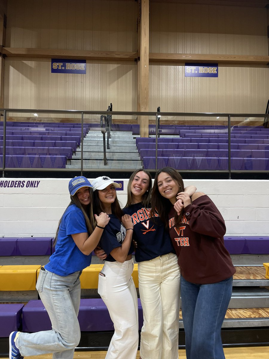 1) University of Virginia &amp; Salutatorian of the 2025 Class
2) Virginia Tech
3) Penn State 
4) Misericordia
5) University of Tampa

Not only can they ball but they are smarties as well!! Proud coach!💜