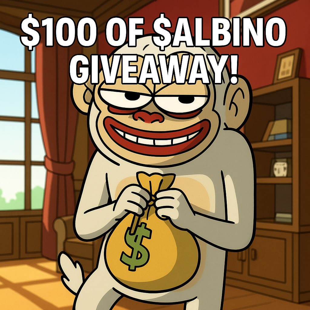 CryptoYeezussss's tweet photo. $100 of $ALBINO giveaway! 💰

How To Enter:
1. Follow ME & @ALBINOSOLANA, like, and repost this tweet!
2. Join the Albino telegram channel (linked below).
3. Comment something bullish on @ALBINOSOLANA’s most recent Twitter post.
4. Tag 3 friends in the comments.

Important Note to Qualify:
You must provide three screenshots (proof) of you following @ALBINOSOLANA , proof of you inside the Albino telegram, and proof of your comment on their most recent Twitter post in your comment below to qualify!

Albino Telegram:
https://t.co/KjbvevStAB

Winner chosen in 48 hours. Good luck! 🍀
