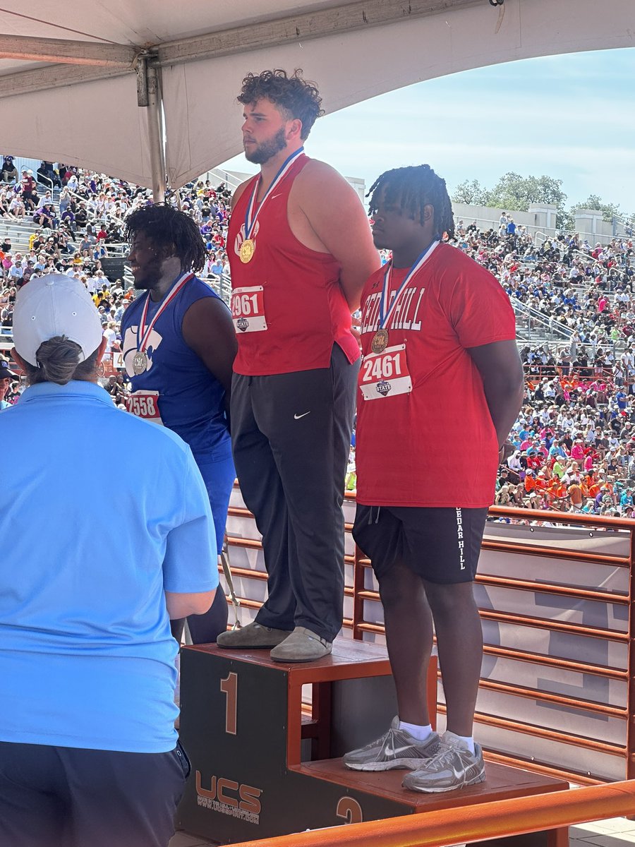 Cedar Hill Longhorns (@chlonghorns) on Twitter photo Congratulations to <a href="/dmanuel2026/">Desman Manuel</a> finishing 3rd at State with a throw of 63’7” #TTHL <a href="/geraldhudson/">Dr. Gerald B. Hudson</a> <a href="/RecruitTheHill1/">Recruit The Hill</a> <a href="/cedarhillisd/">Cedar Hill ISD</a> <a href="/PrincipalJoffre/">Leroy Joffre</a> <a href="/LonghornSpeed/">TTHL</a> <a href="/TheHillTTHLFB/">Cedar Hill FBTTHL</a> Congratulations to <a href="/dmanuel2026/">Desman Manuel</a> finishing 3rd at State with a throw of 63’7” #TTHL <a href="/geraldhudson/">Dr. Gerald B. Hudson</a> <a href="/RecruitTheHill1/">Recruit The Hill</a> <a href="/cedarhillisd/">Cedar Hill ISD</a> <a href="/PrincipalJoffre/">Leroy Joffre</a> <a href="/LonghornSpeed/">TTHL</a> <a href="/TheHillTTHLFB/">Cedar Hill FBTTHL</a>