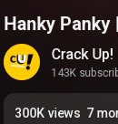 300,000 people can’t be wrong. (It’s worth checking out at least 30 seconds of Hanky Panky).

m.youtube.com/watch?v=3wvTBm…