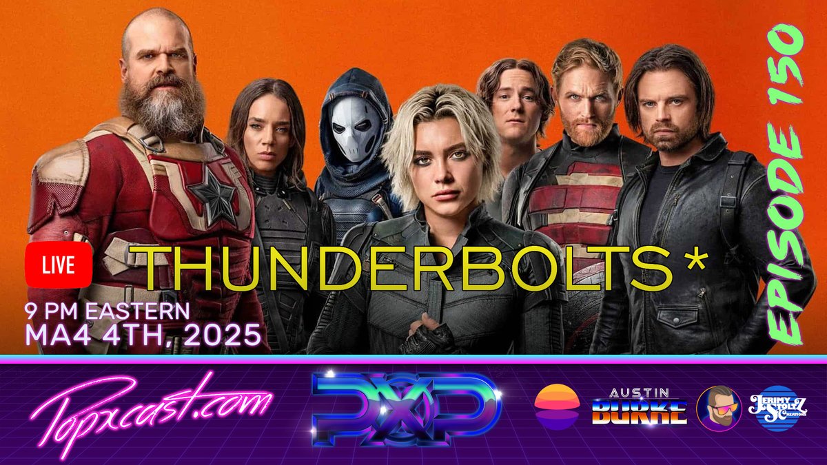 popXcast (@popxcast) on Twitter photo Will Thunderbolts* movie bring us back to that traditional team-up Marvel film we've all been waiting for? Join us on Star Wars Day and "May the 4th Be With You!" #Thunderbolts #Thunderboltsreview #MCU #JosephBurkeArts #Popxcast <a href="/JosephBurkeArts/">Joseph Burke</a>
🔴WATCH: youtu.be/r86Om3q1aOI Will Thunderbolts* movie bring us back to that traditional team-up Marvel film we've all been waiting for? Join us on Star Wars Day and "May the 4th Be With You!" #Thunderbolts #Thunderboltsreview #MCU #JosephBurkeArts #Popxcast <a href="/JosephBurkeArts/">Joseph Burke</a>
🔴WATCH: youtu.be/r86Om3q1aOI