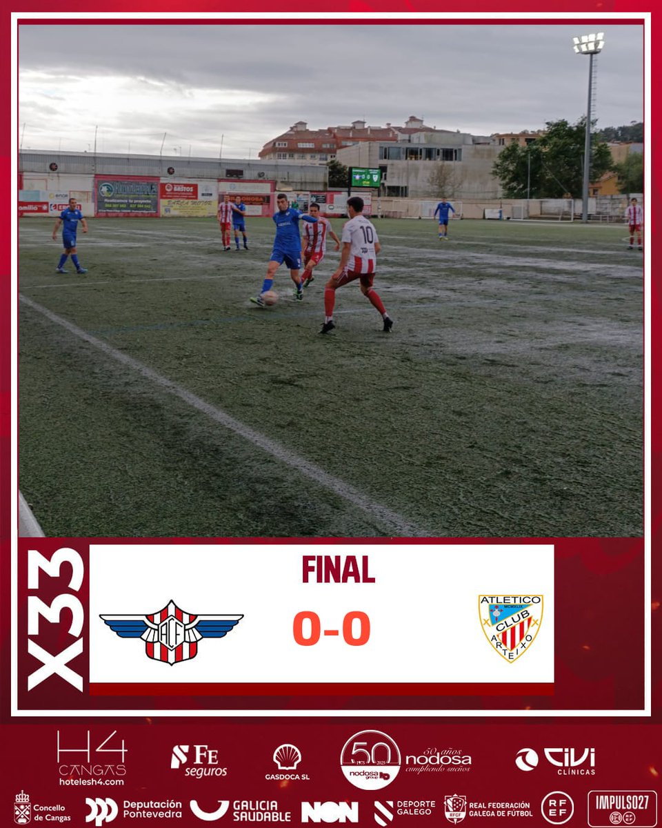 Final do partido ⚔️⚽

Alondras CF 0-0 Atl.Arteixo 

Empate na casa. 

A vindeira xornada visitamos ao Arosa na Lomba.