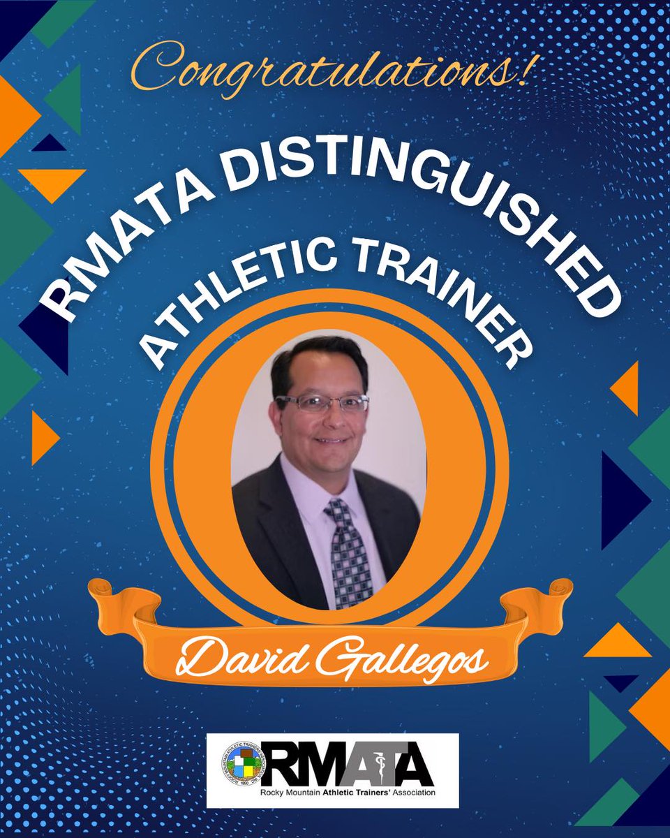 RMATAD7's tweet photo. Congratulations to the RMATA Award Recipients! Today we celebrate David Gallegos for the Distinguished AT Award! Congratulations David!! https://t.co/5IafGuEV37