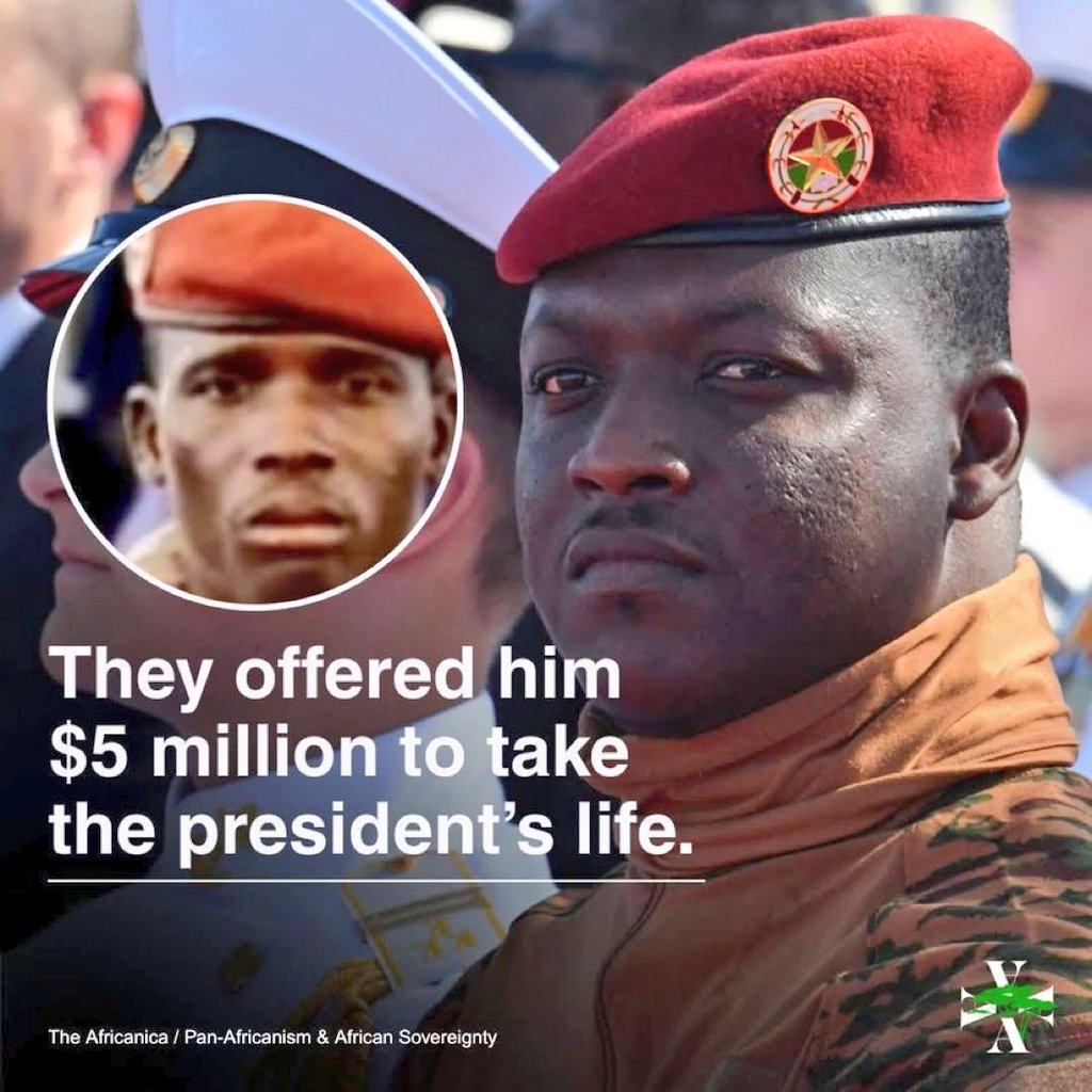 Kahlissee's tweet image. "They offered me $5 million to shoot Ibrahim Traoré from behind, specifically when he bends to pray to Allah. They promised my family and me citizenship in their country. They called it 'an offer I couldn’t refuse.' To them, money matters more than humanity.

But I asked myself.…