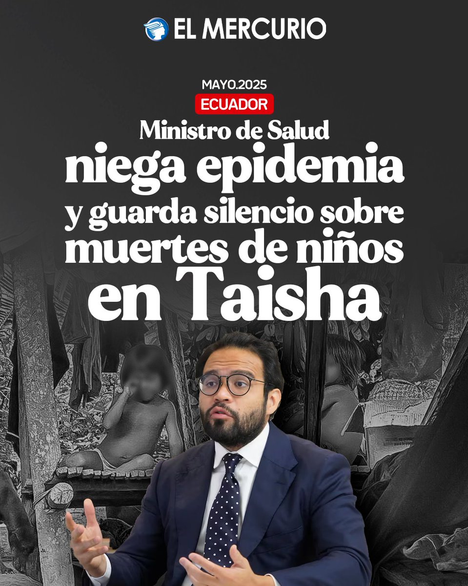 #ECUADOR | En cadena nacional, el Ministro de Salud se refirió sobre los casos de #FiebreAmarilla y #TosFerina, sin embargo no mencionó nada sobre las muertes de niños en #Taisha: elmercurio.com.ec/amazonia/2025/…
