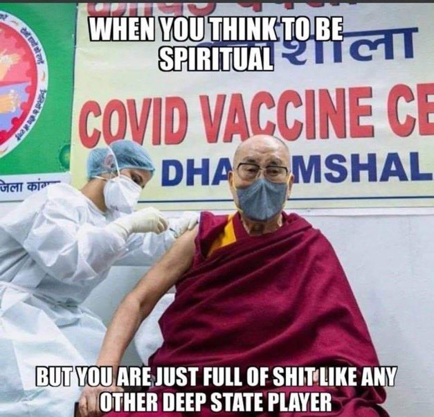 SeeTheBigDipper's tweet photo. “WHEN YOU THINK TO BE SPIRITUAL 
BUT YOU ARE JUST FULL OF SHIT LIKE ANY OTHER DEEP STATE PLAYER”
#WakeUpForTheChildren #SaveTheChildrenWorldWide 
@James_Hawke1 https://t.co/erf6u6HdkQ