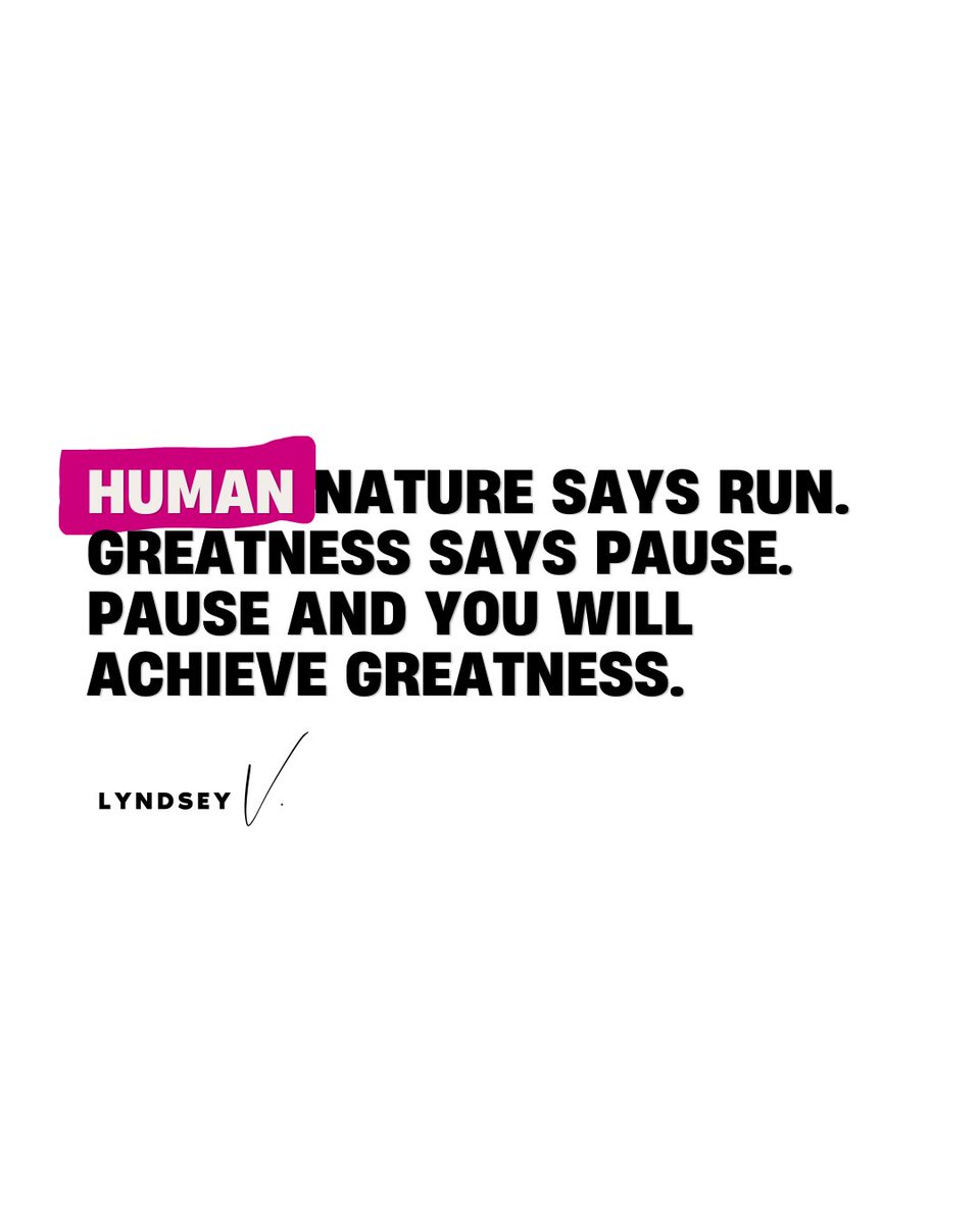 lyndseyv_'s tweet image. Human nature says run.

Run from discomfort.
Run from challenge.
Run from the unknown.

But greatness?
Greatness whispers something different.

Pause.
Breathe.
Lean in.

That’s where transformation lives.

Drop a ❤️ if this resonates

#LyndseyV #LeadershipMindset #PauseForPower