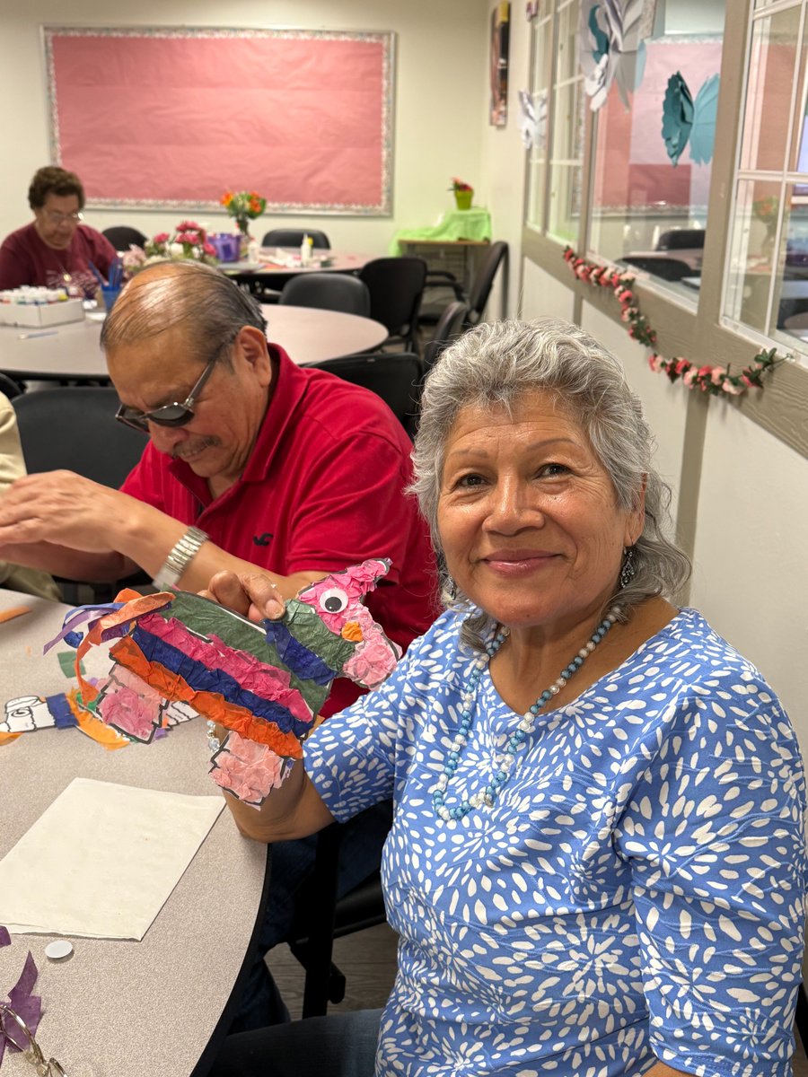 SBSSla's tweet image. 🎨 Our Arts & Crafts group proves that creativity thrives at every age. This week’s masterpieces? Hand-painted Sombreros and Piñatas for Cinco de Mayo 🌼💌
#AgingWell #SeniorServices #SBSS