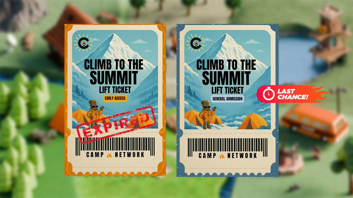Camp Network Time Sensitive Opportunity ⏳ 

They're gearing up for Summit Series - that's why launched their Final Summit NFT

Ends in 48 Hours ⚡

They're building Autonomous IP Layer 1 Blockchain with $30 Million Funding 

Visit : 
loyalty.campnetwork.xyz/loyalty?referr…

- Connect Wallet 
-