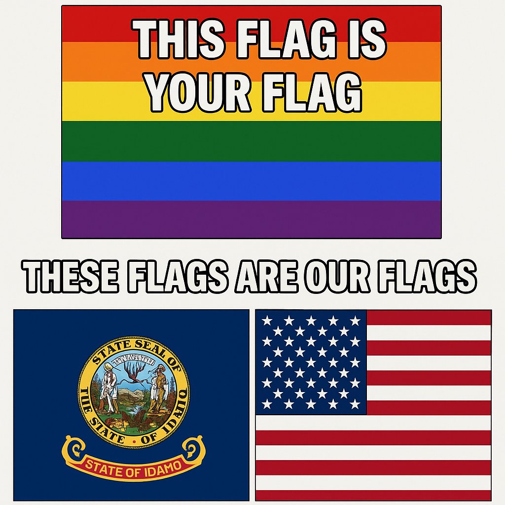The Great Idaho Show is about celebrating great people, businesses, and places,  not politics. This is my only exception.

I’m a taxpaying resident of Boise and a veteran who served for the principle of equality under one law, and one flag.

This isn’t about LGBT. It’s about