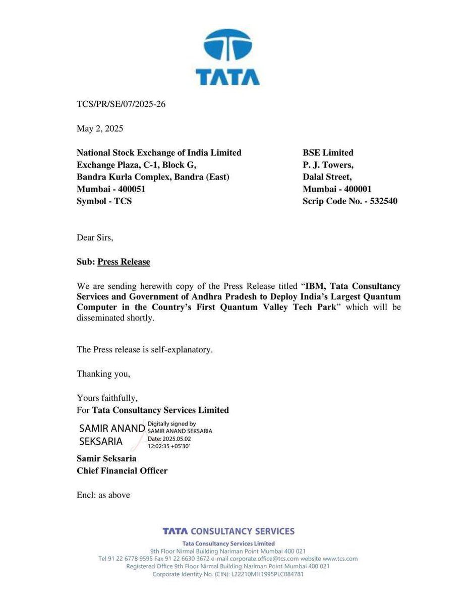 DealsDhamaka's tweet image. #AndhraPradesh Quantum Valley 

- IBM &amp;amp; TCS will be setting up ecosystem to deploy India’s largest Quantum computer