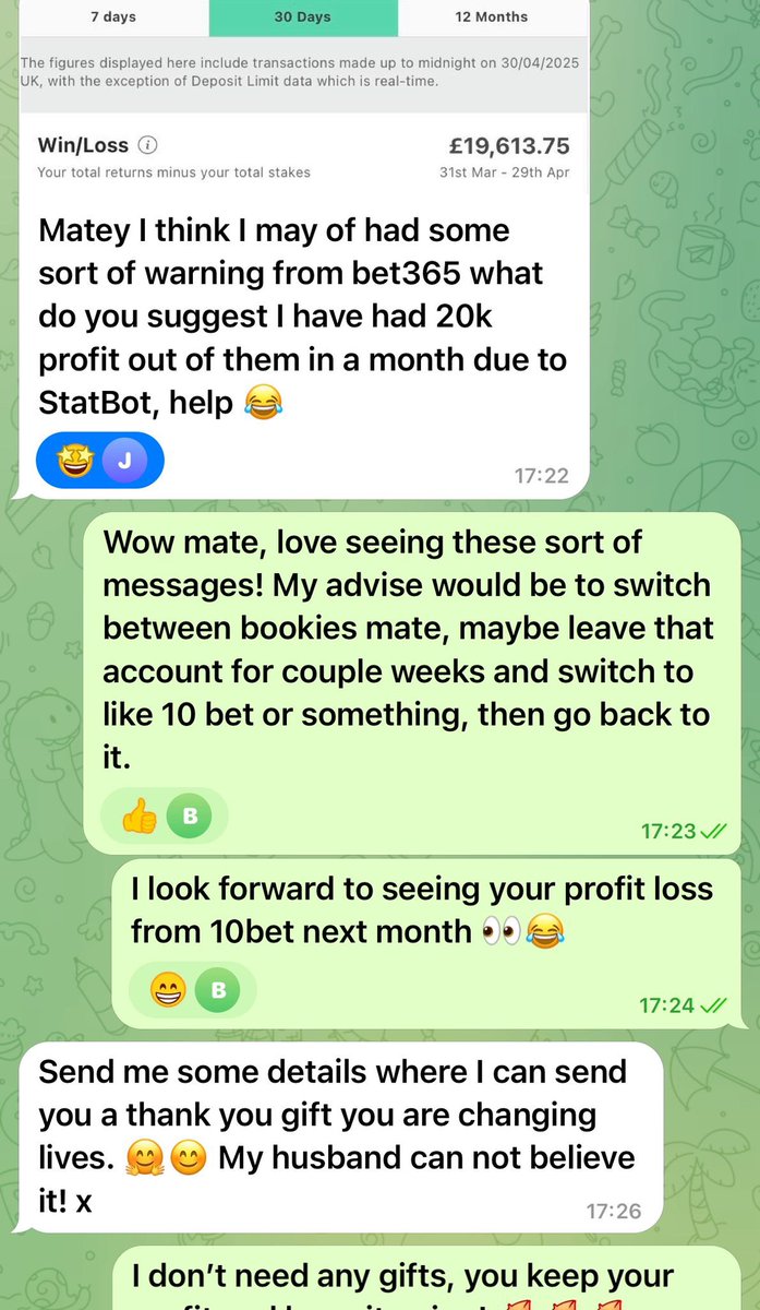 £20,000 Profit for one StatBot member in 1 month! 💷💷💷💷

I think we are taking over fella’s 🤣🙌🏽

Join us here 👇🏾

t.me/+OQLdjdYlK0VhZ…