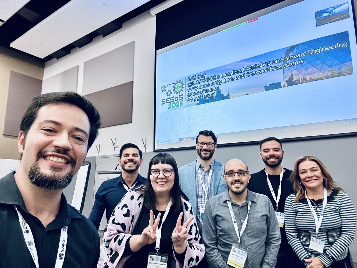 SESoS 2025 (@sesos2025) on Twitter photo Closing SESoS at <a href="/ICSEconf/">ICSE</a> 2025 morning session with <a href="/prof_rps/">Rodrigo Santos</a>, Everton, <a href="/smnyla/">Sonja Hyrynsalmi</a>, <a href="/JasonJaskolka/">Jason Jaskolka</a>, <a href="/JMelegati/">Jorge Melegati</a>, <a href="/rodrigozacar/">Rodrigo Zacarias</a>, and Rita 🫶🏻 Closing SESoS at <a href="/ICSEconf/">ICSE</a> 2025 morning session with <a href="/prof_rps/">Rodrigo Santos</a>, Everton, <a href="/smnyla/">Sonja Hyrynsalmi</a>, <a href="/JasonJaskolka/">Jason Jaskolka</a>, <a href="/JMelegati/">Jorge Melegati</a>, <a href="/rodrigozacar/">Rodrigo Zacarias</a>, and Rita 🫶🏻