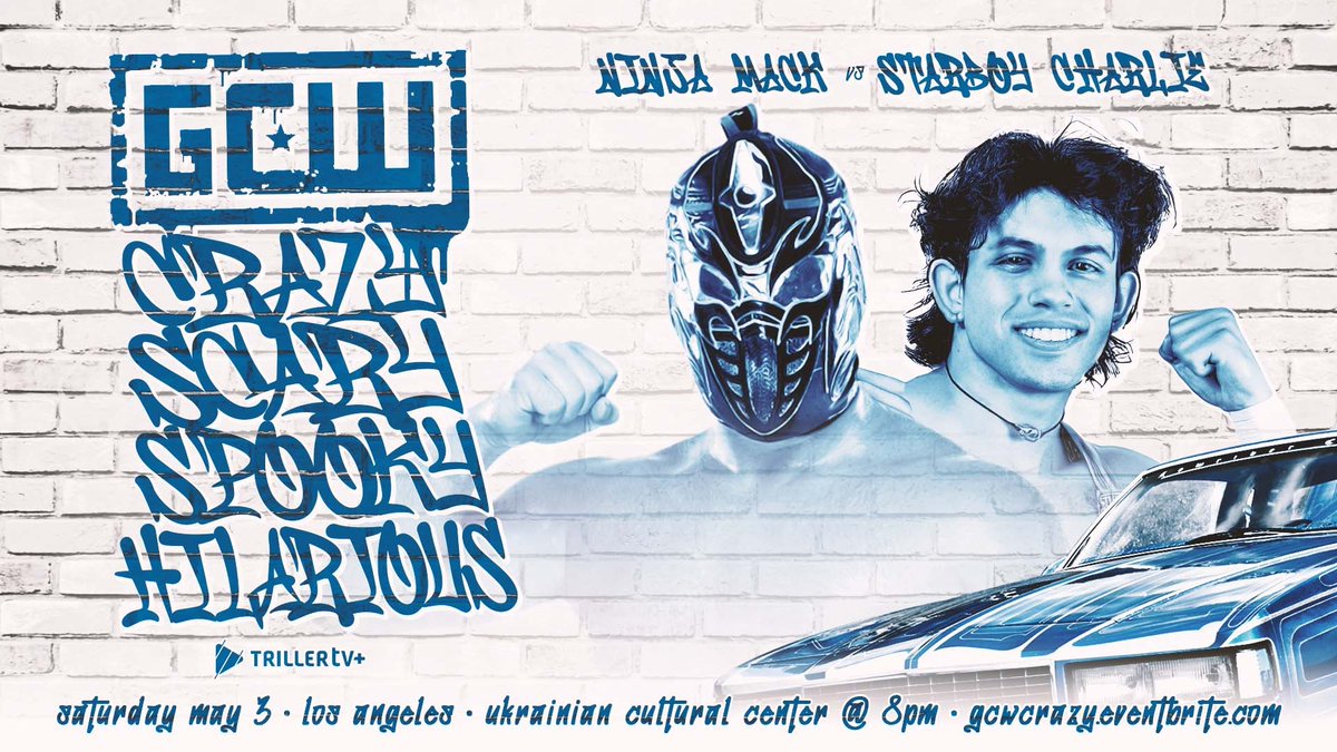 NinjaMack1's tweet photo. Tonight at the Ukrainian Cultural Center for @GCWrestling_ 

@starb0ycharlie vs @NinjaMack1 

It will be my final match before I leave for @njpw1972 
Best of Super Jrs 32

🚪 at 7pm
🔔 at 8pm

@njpwglobal @njpwworld
#BOSJ32 #ninjamack #LosAngeles #laninja #la #ninja https://t.co/ELhqWMEb2U