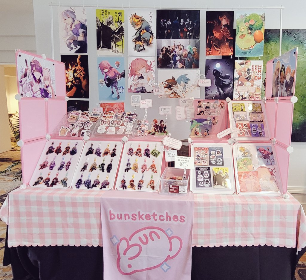 bunsketches's tweet image. im all set up at Anipop SD table 14! all the way at the end of the row, come visit and say hi!!