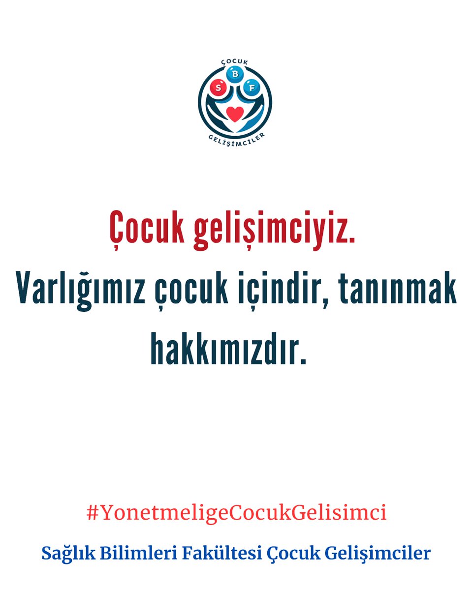 Tanınmak hakkımızdır #YonetmeligeCocukGelisimci