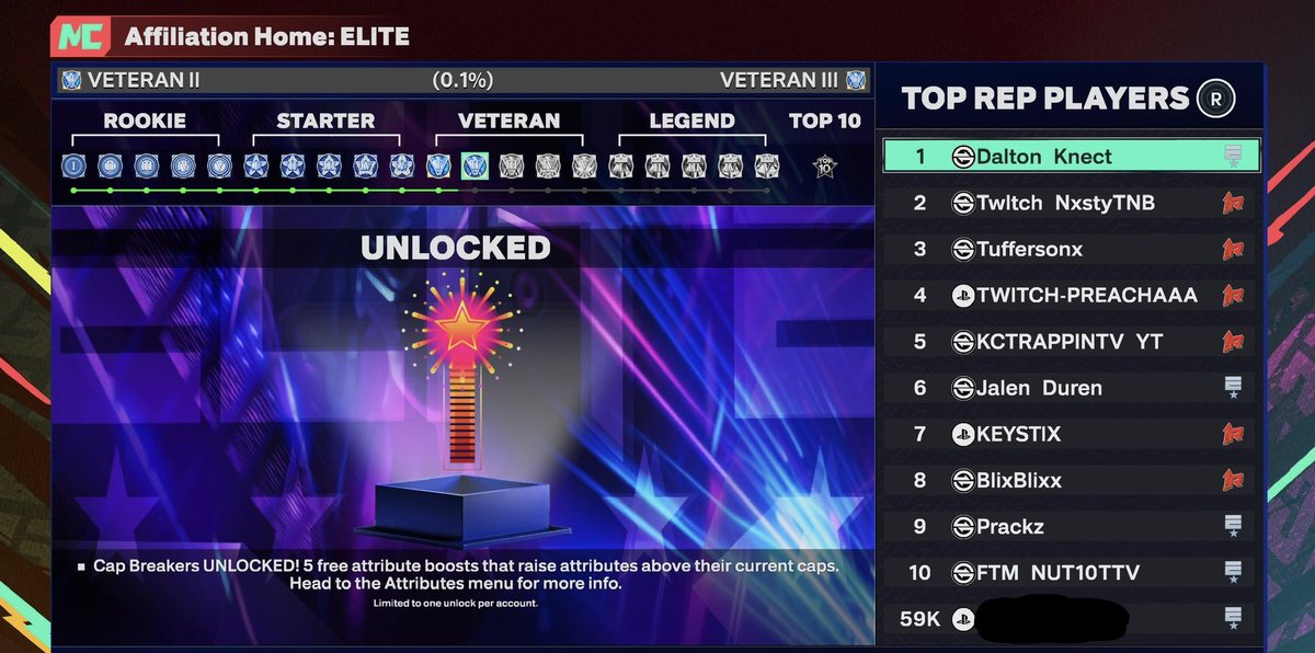 Starter 5 To Veteran 2 Completed For Customer 🔥 

DM Me If you’re interested in purchasing Rep / Badges / Hot Zones 📲

Fast Completion Time☑️

#NBA2K25 #RepGrinder