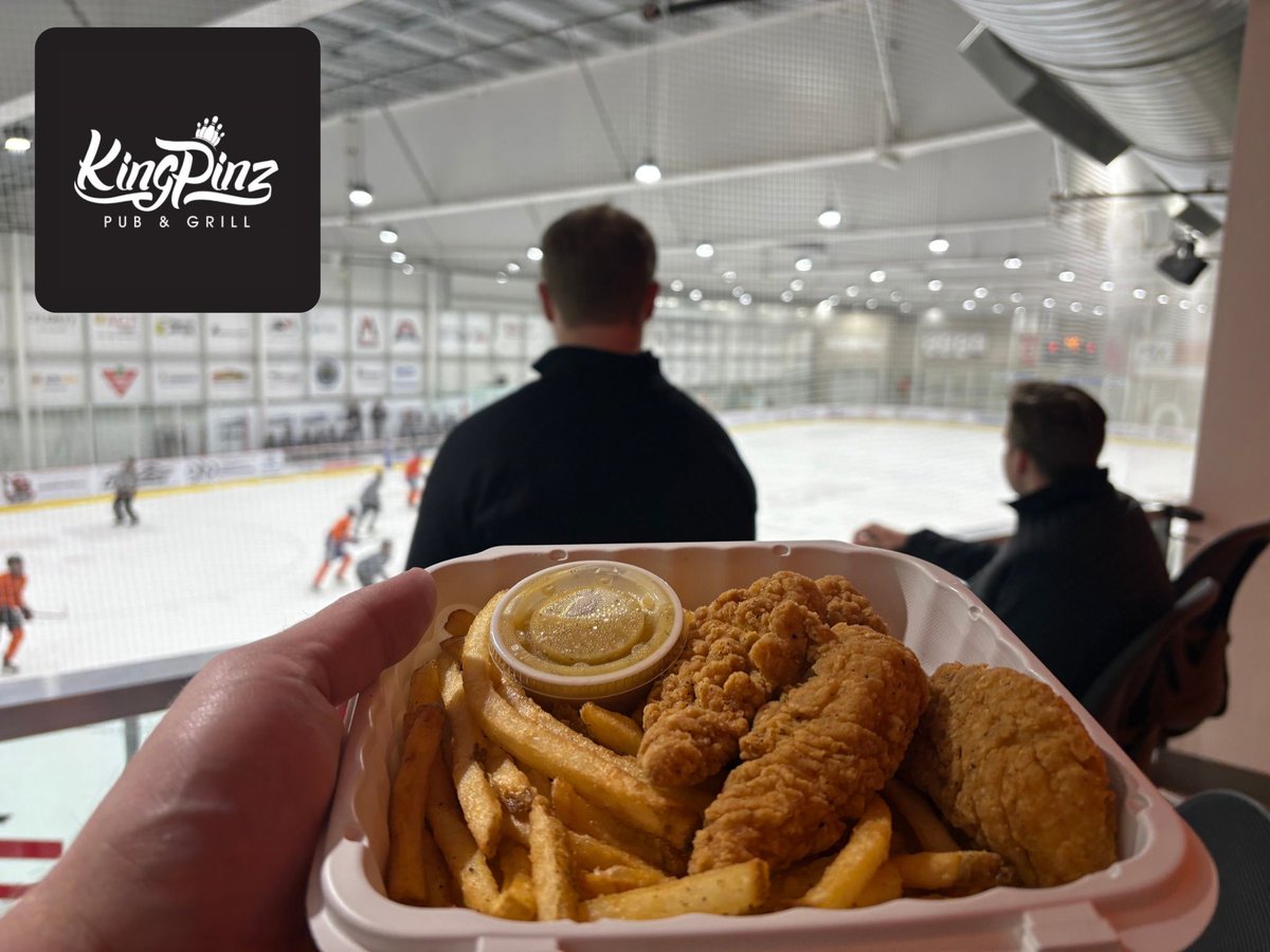 Lunch for Day 2 provided by King Pinz! Chicken fingers and fries!

@KingPinzPubGrill

#GoFlyersGo #OrangeAndBlack #FightForGordie