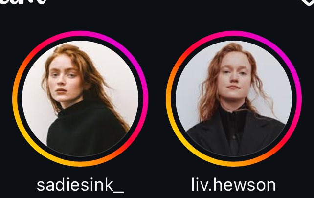 Sadie and Liv with their matching pfps.