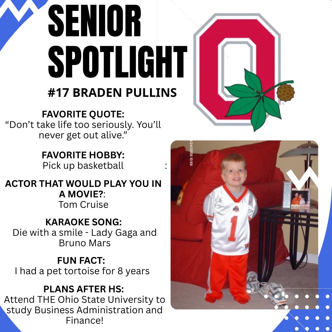 Senior Spotlight (1/12)

Meet #17 Braden Pullins!

Braden has patrolled CF the last 3 seasons. He is a fantastic leader and a true joy to be around!