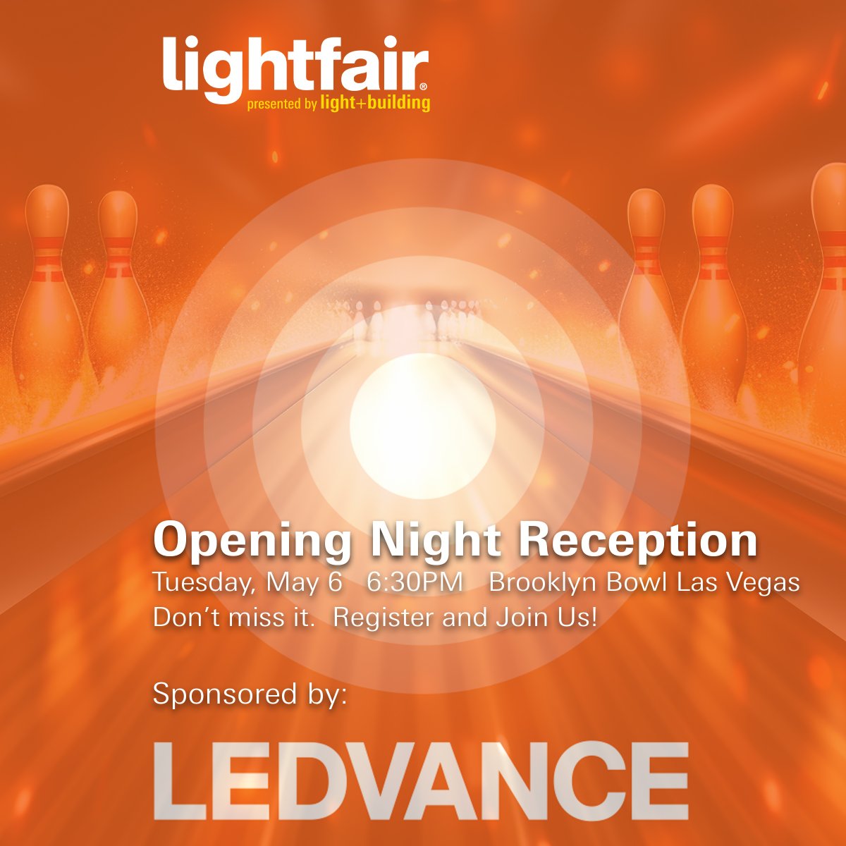 We’re welcoming the lighting industry to Las Vegas with an unforgettable Opening Night Reception at Brooklyn Bowl — one of the city’s most iconic nightlife spots.  Get registered now for #LightFair25  xpressreg.net/register/LITE0…