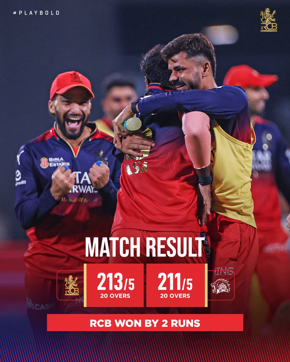 Wife_of_hacker's tweet image. RCB Won The 10th Match ♥️
#RCBvsCSK  #ViratKohli𓃵 #IPL2025
