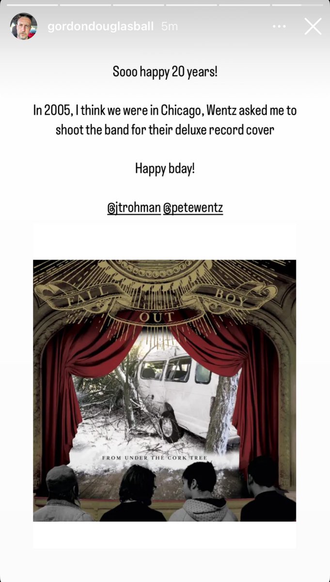 aw gordon's ig story 🥹