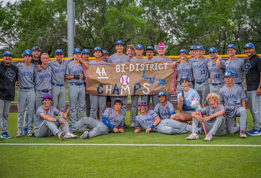 La Vernia High School Baseball (@lvbearsbaseball) on Twitter photo Congratulations to the LV Bears on winning the 1st round of play offs to secure Bi-District Champions. The Bears collected 15 hits in Fridays game. <a href="/grant_kinzel/">grant kinzel</a> 3-4, <a href="/CadenFox11/">Caden Fox</a> 2-3, <a href="/Vincentcappare1/">Vincent capparelli</a> 3-5, <a href="/brennan_little/">Brennan Little</a> 2-4, <a href="/LangeBronson/">bronson_lange</a> 2-5. Congratulations to the LV Bears on winning the 1st round of play offs to secure Bi-District Champions. The Bears collected 15 hits in Fridays game. <a href="/grant_kinzel/">grant kinzel</a> 3-4, <a href="/CadenFox11/">Caden Fox</a> 2-3, <a href="/Vincentcappare1/">Vincent capparelli</a> 3-5, <a href="/brennan_little/">Brennan Little</a> 2-4, <a href="/LangeBronson/">bronson_lange</a> 2-5.