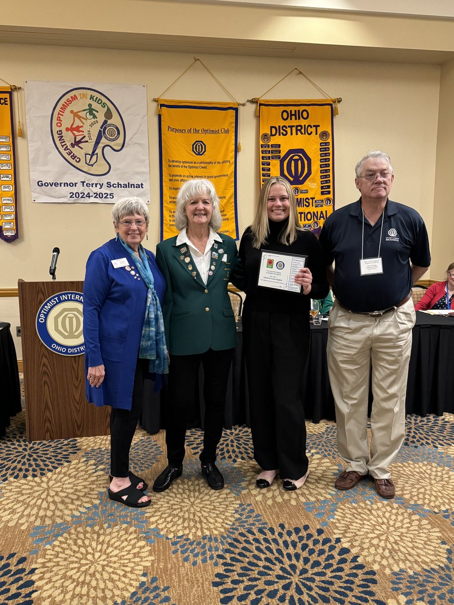 Congratulations to Adrienne Raglow earning 1st place in the state for her outstanding Ohio Optimist Club Speech! Brunswick’s first state winner!