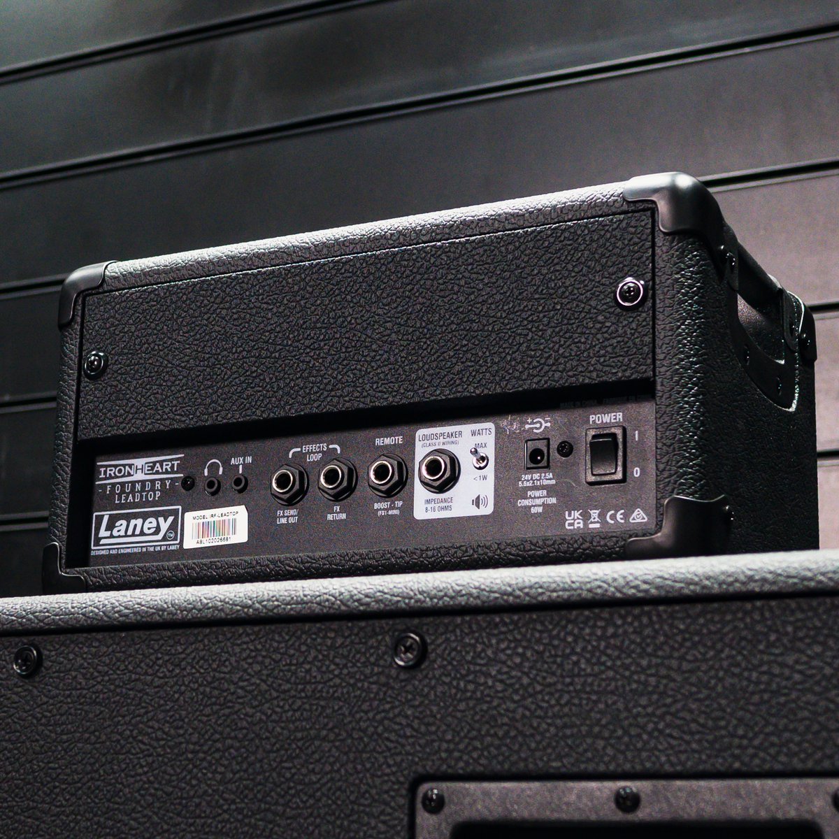 This single channel amp features a foot switchable pre-boost feeding a channel that can be run in either Clean or lead modes. #Laney #LaneyAmps #Ironheart #Foundry #Leadtop