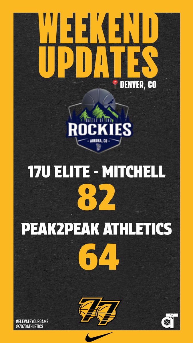 Weekend Update from <a href="/BigfootHoops/">Bigfoot Hoops</a> #RumbleInTheRockies‼️

#ElevateYourGame | #WeComin | #LoyalToTheSprings