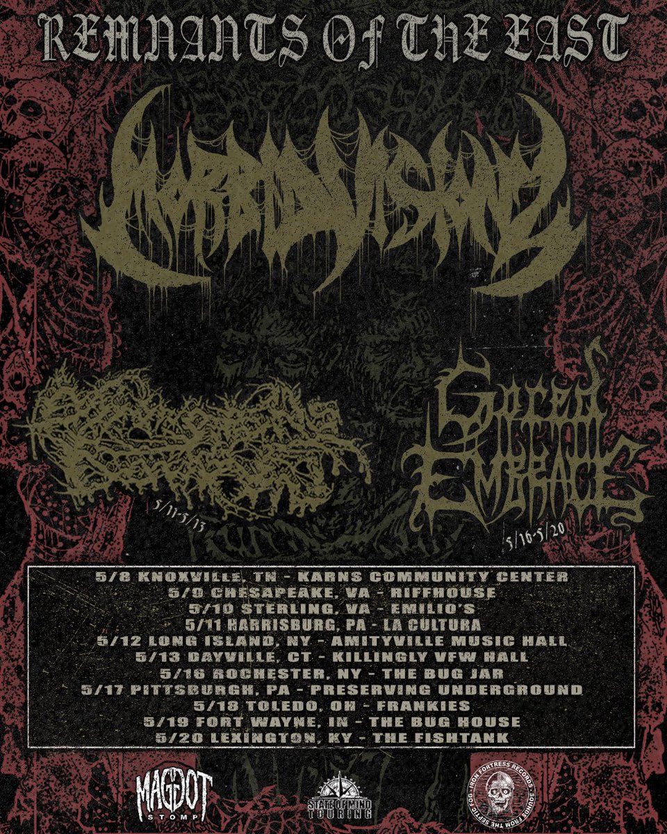 Morbid Visionz (@morbidvisionzdm) on Twitter photo Next week we roll out with <a href="/damnationsdomai/">Damnations Domain</a> and <a href="/goredembracedm/">Gored Embrace</a>
Get to a show. Mosh. Headbang. Next week we roll out with <a href="/damnationsdomai/">Damnations Domain</a> and <a href="/goredembracedm/">Gored Embrace</a>
Get to a show. Mosh. Headbang.
