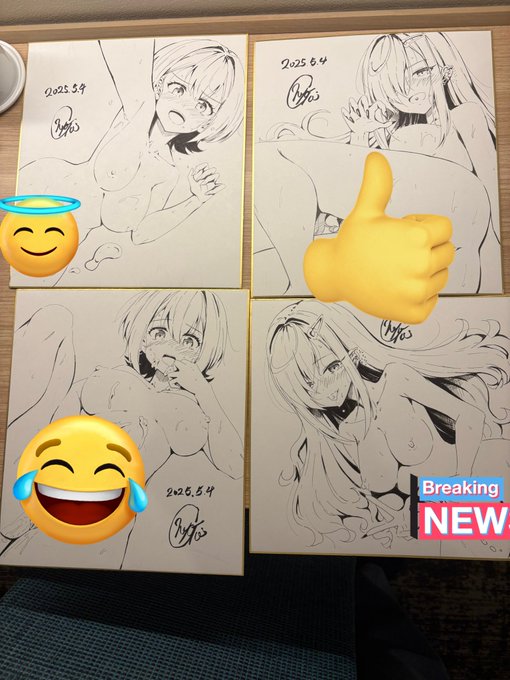 色紙できたー!!
今日会場で1枚5000円で販売しますので宜しくおま!!!! 