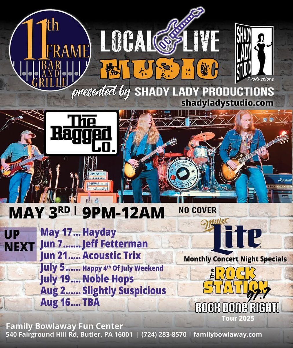 Tonight at 11th Frame in Butler