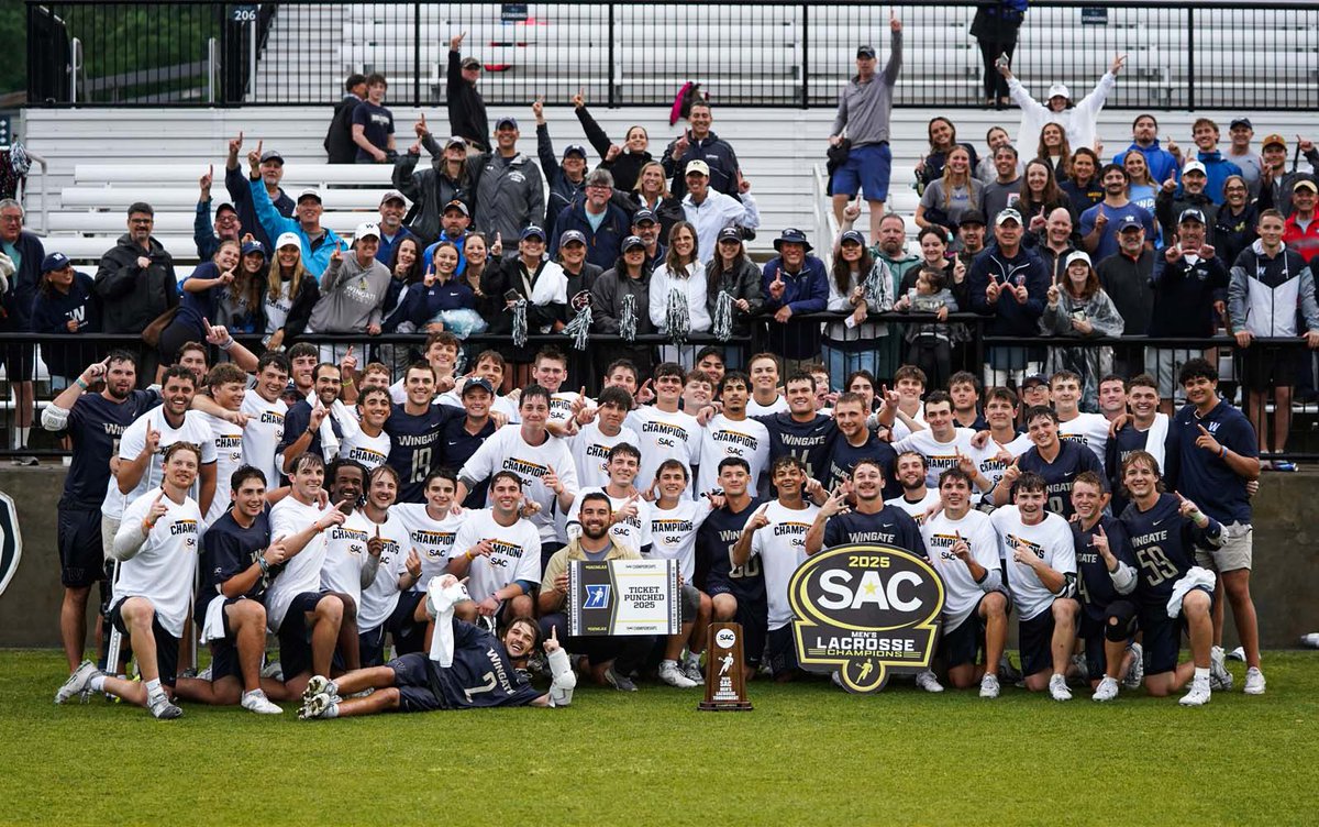 Wingate Bulldogs (@wu_bulldogs) on Twitter photo π SAC CHAMPS π
#10 <a href="/WingateLacrosse/">Wingate Lacrosse</a> takes down #7 Anderson 17-11 to capture the 4th SAC Tourney title in program history!
Next up β‘οΈ <a href="/NCAADII/">NCAA Division II</a> Tourney
#OneDog π SAC CHAMPS π
#10 <a href="/WingateLacrosse/">Wingate Lacrosse</a> takes down #7 Anderson 17-11 to capture the 4th SAC Tourney title in program history!
Next up β‘οΈ <a href="/NCAADII/">NCAA Division II</a> Tourney
#OneDog