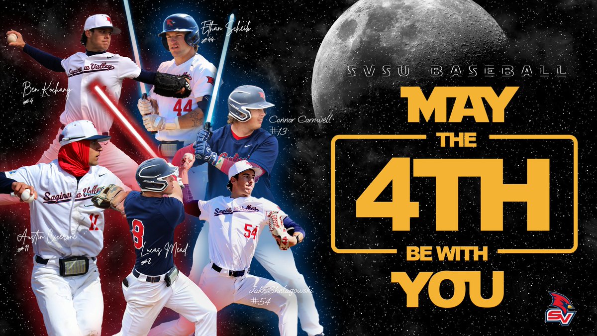 svsuathletics (@svsuathletics) on Twitter photo Tomorrow is May The Fourth Be With You!
Enjoy some <a href="/svsubaseball/">SVSU Baseball</a> in their final regular season game of the season before the GLIAC Tournament next weekend🎉
#BeaksUp #GoCards #StandOut #MayThe4thBeWithYou Tomorrow is May The Fourth Be With You!
Enjoy some <a href="/svsubaseball/">SVSU Baseball</a> in their final regular season game of the season before the GLIAC Tournament next weekend🎉
#BeaksUp #GoCards #StandOut #MayThe4thBeWithYou