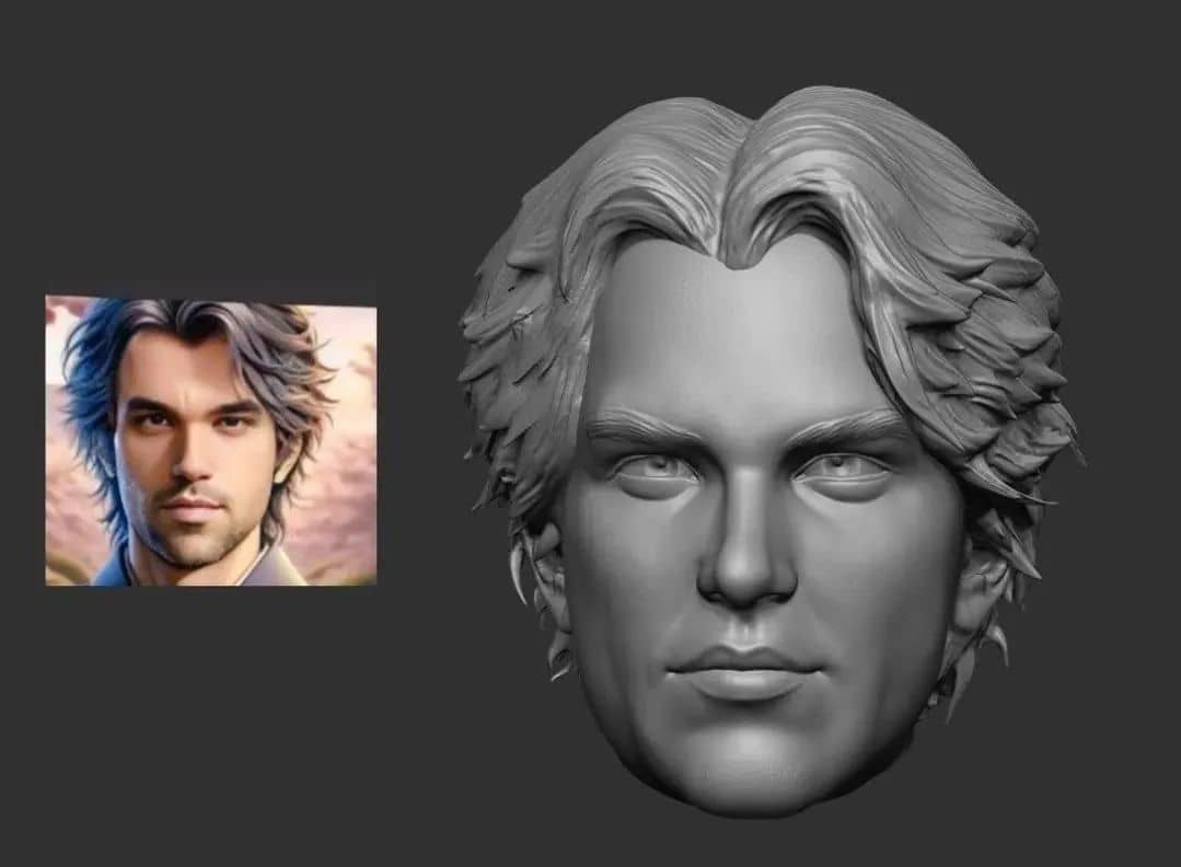 Head sculpt of a friend made in 3D model #headsculpt #3dmodeling #customfigure #ACTIONFIGURES #comics #comicstrip #ComicsbyBruno #ComicArt #ComicSanz #comicsquare8