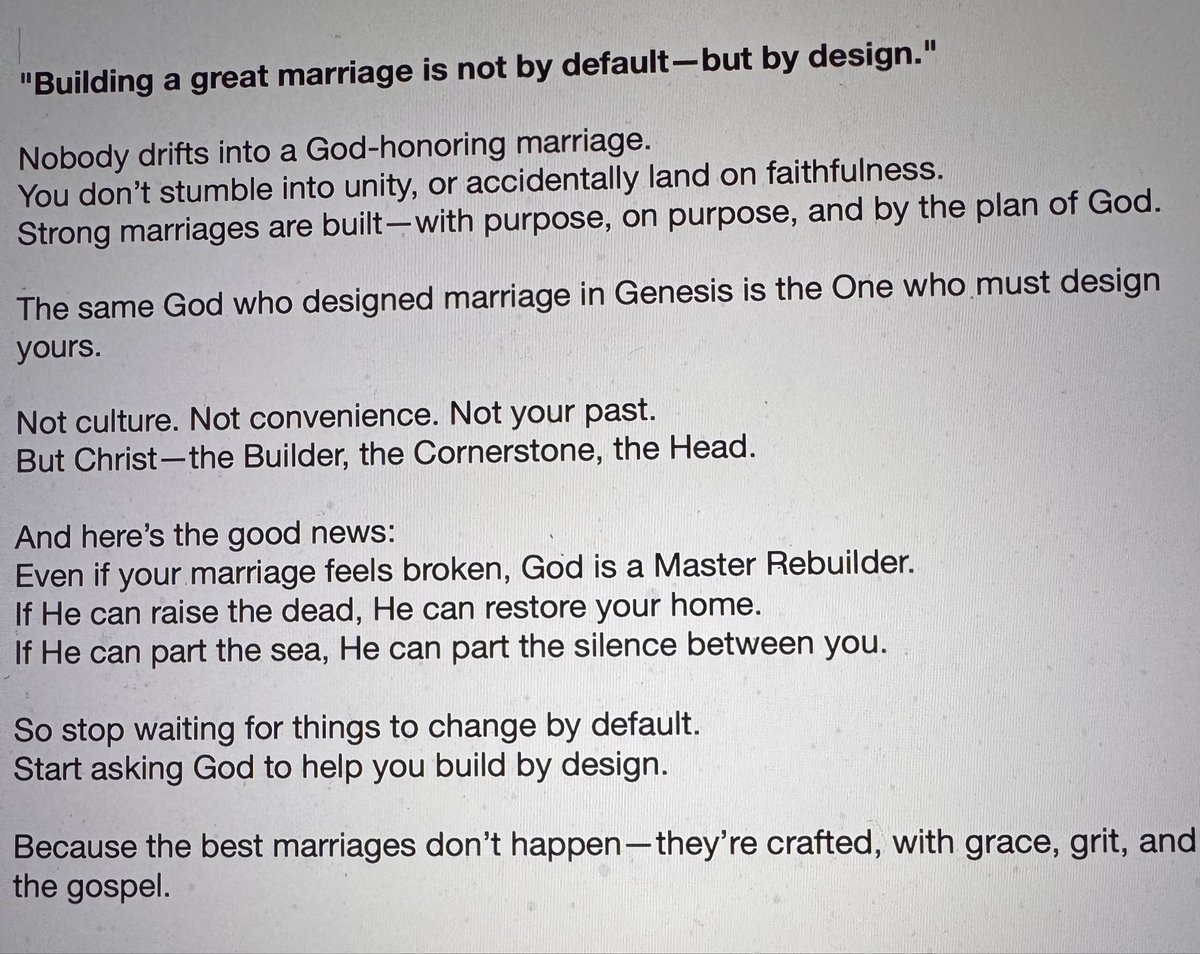 "Building a great marriage is not by default—but by design."