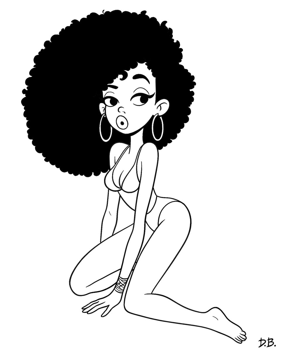 DarrelBowen's tweet image. &quot;Hit the pose, flaunt the Fro.&quot;

 #afropower #funkyvibes #retrostyle #blackhairmagic #hairwithflair #frolife #inkdrawing #characterdesign #frocharacter #originalcharacter #inkedart #drawthis #afroart #illustrationdaily #sketchbookpages #artwithattitude #characterillustration